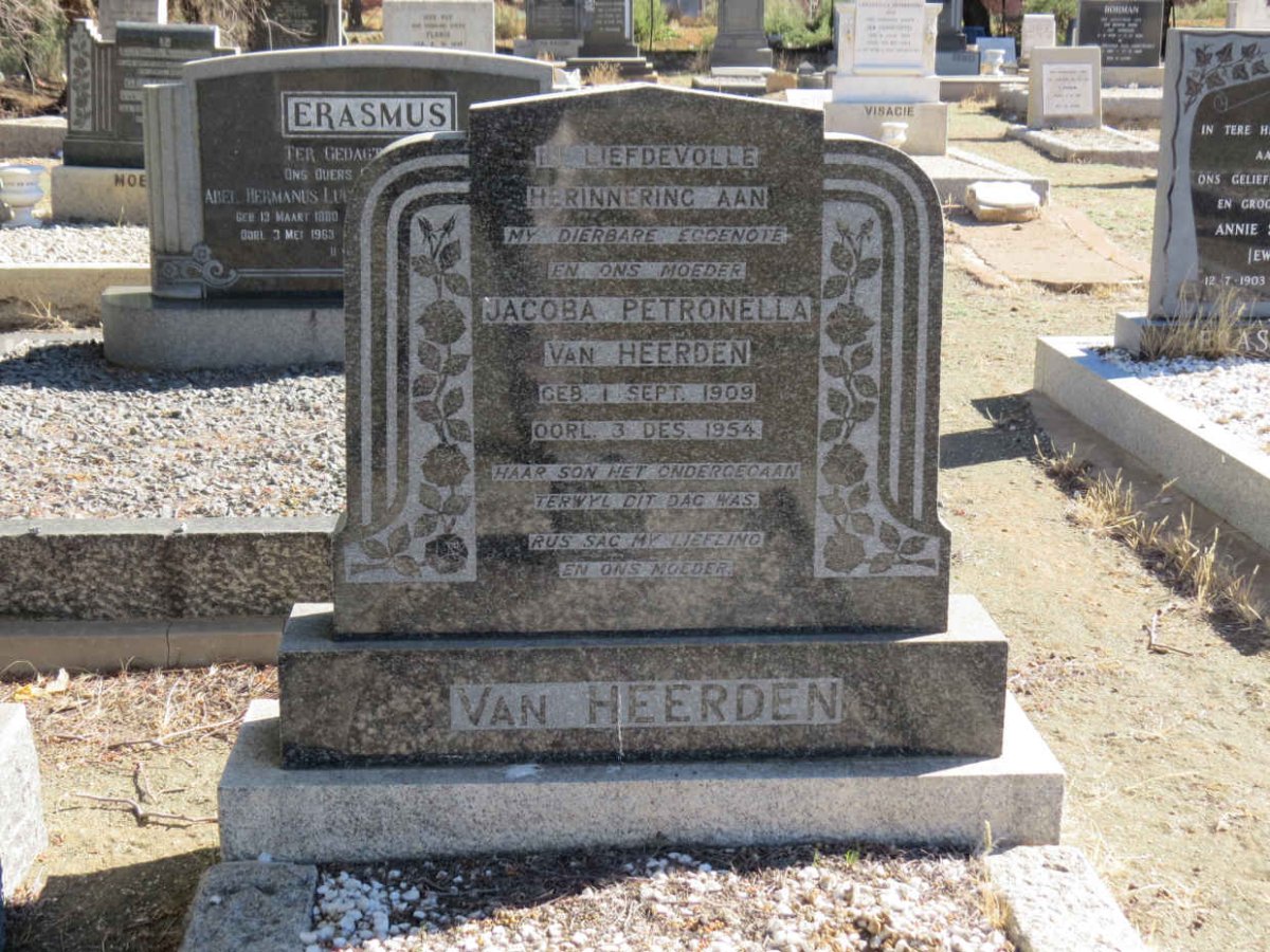 HEERDEN Jacoba Petronella, van 1909-1954