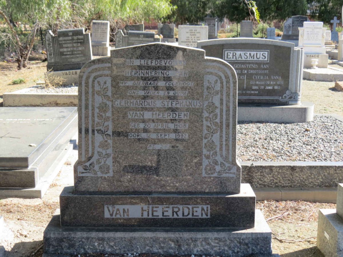 HEERDEN Gerhardus Stephanus, van 1906-1992