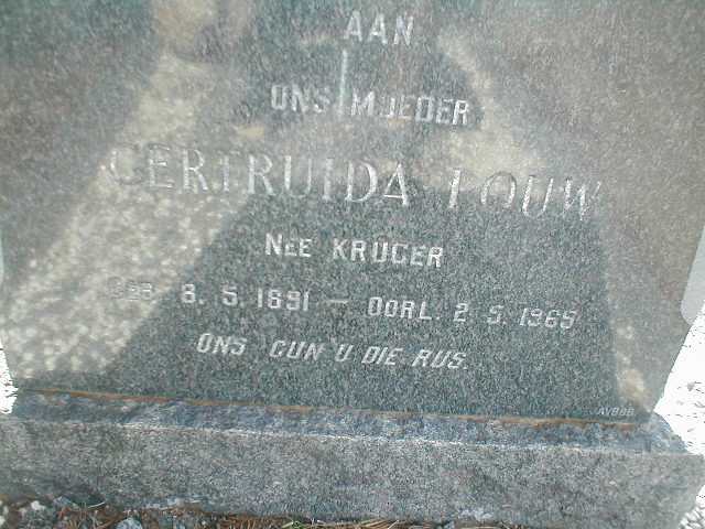 LOUW Gertruida nee KRUGER 1891-1965