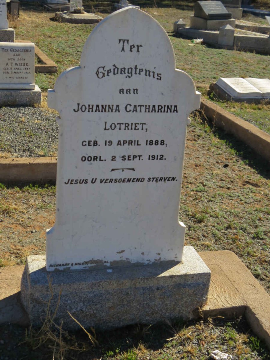 LOTRIET Johanna Catharina 1888-1912
