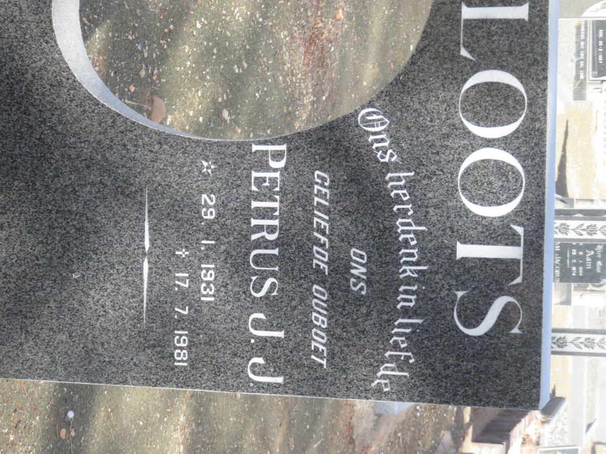 LOOTS Petrus J.J. 1931-1981