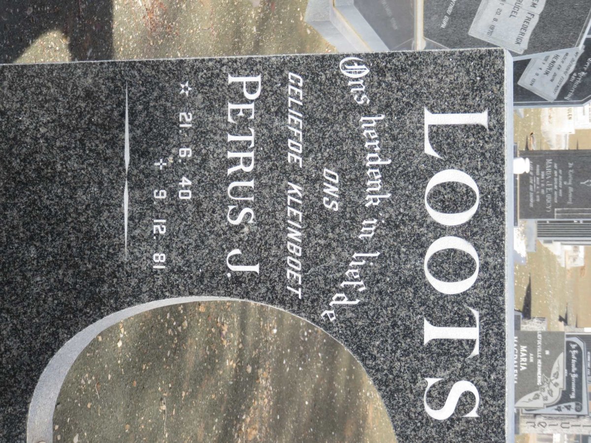 LOOTS Petrus J. 1940-1981