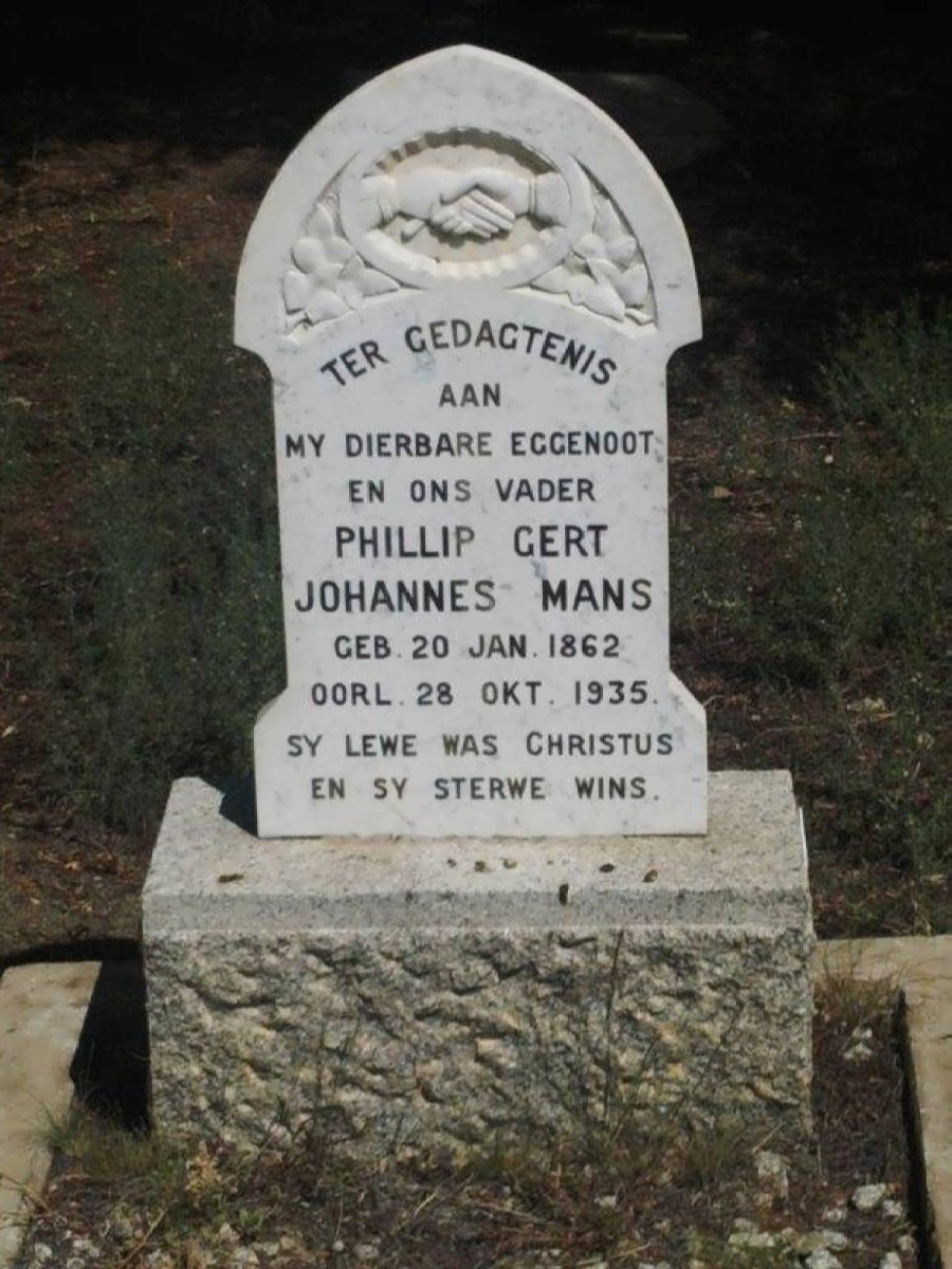 MANS Phillip Gert Johannes 1862-1935