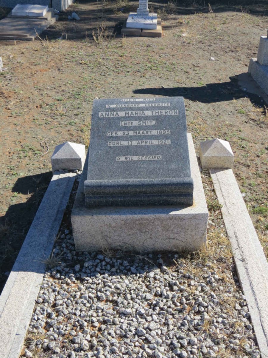 THERON Anna Maria nee SMIT 1895-1921