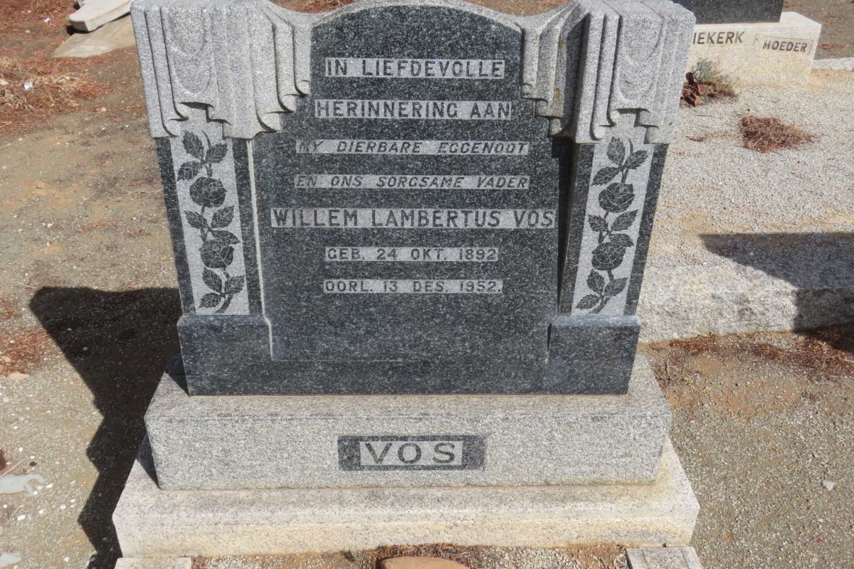 VOS Willem Lambertus 1892-1952