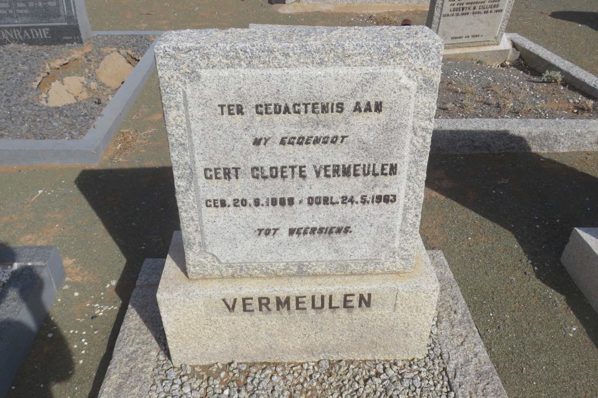 VERMEULEN Gert Cloete 1888-1963