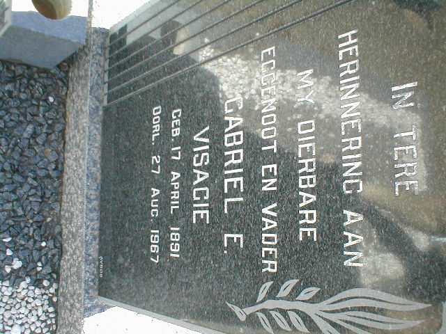 VISAGIE Gabriel E. 1891-1967