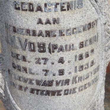 VOS J.H. 1869-1938