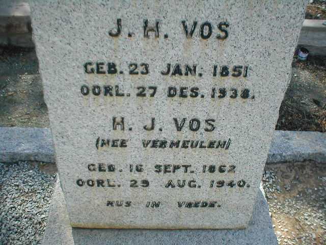 VOS J.H. 1851-1938 &amp; H.J. VERMEULEN 1862-1940