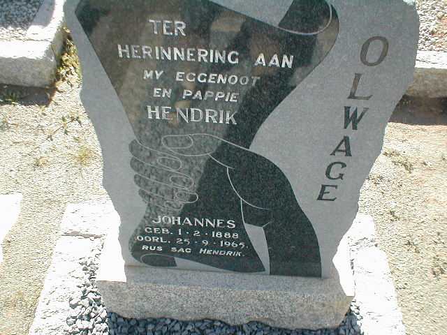 OLWAGE Hendrik Johannes 1888-1965