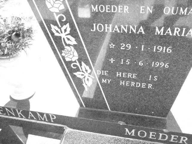STEENKAMP Johanna Maria 1916-1996