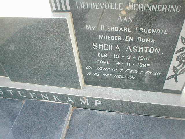 STEENKAMP Sheila Ashton 1910-1968