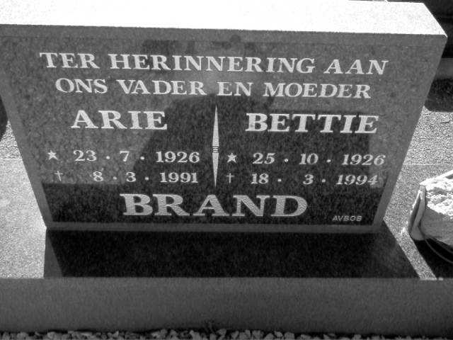 BRAND Arie 1926-1991 &amp; Bettie 1926-1994