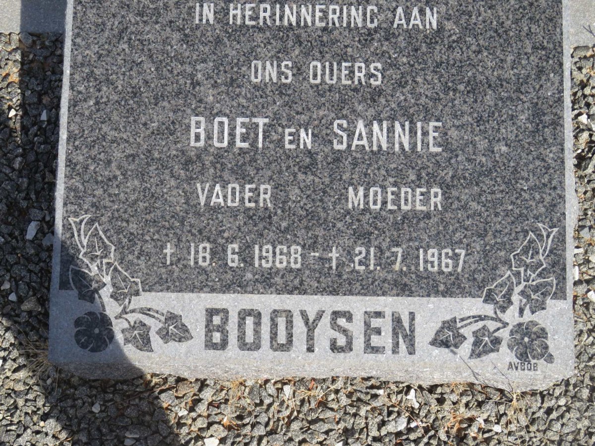 BOOYSEN Boet -1968 &amp; Sannie -1967