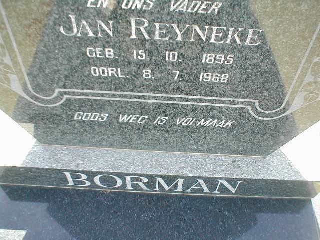 BORMAN Jan Reyneke 1895-1968