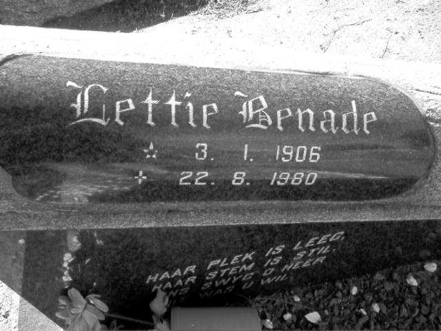 BENADE Lettie 1906-1980