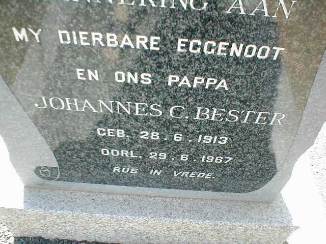 BESTER Johannes C. 1913-1967