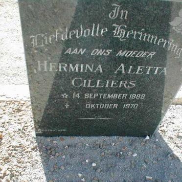 CILLIERS Hermina Aletta 1888-1970