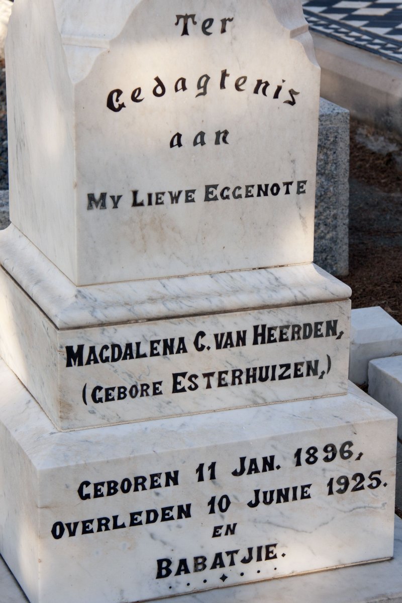 HEERDEN Magdalena C., van nee ESTERHUIZEN 1896-1925