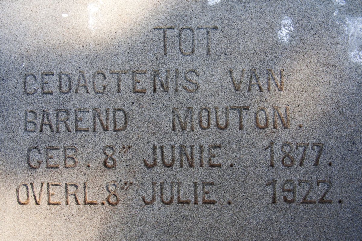 MOUTON Barend 1877-1922