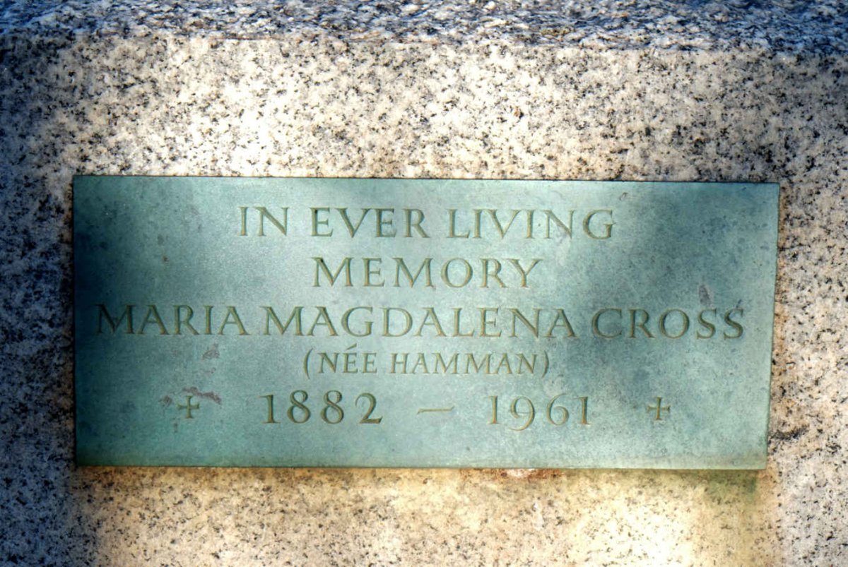 CROSS Maria Magdalena nee HAMMAN 1882-1961
