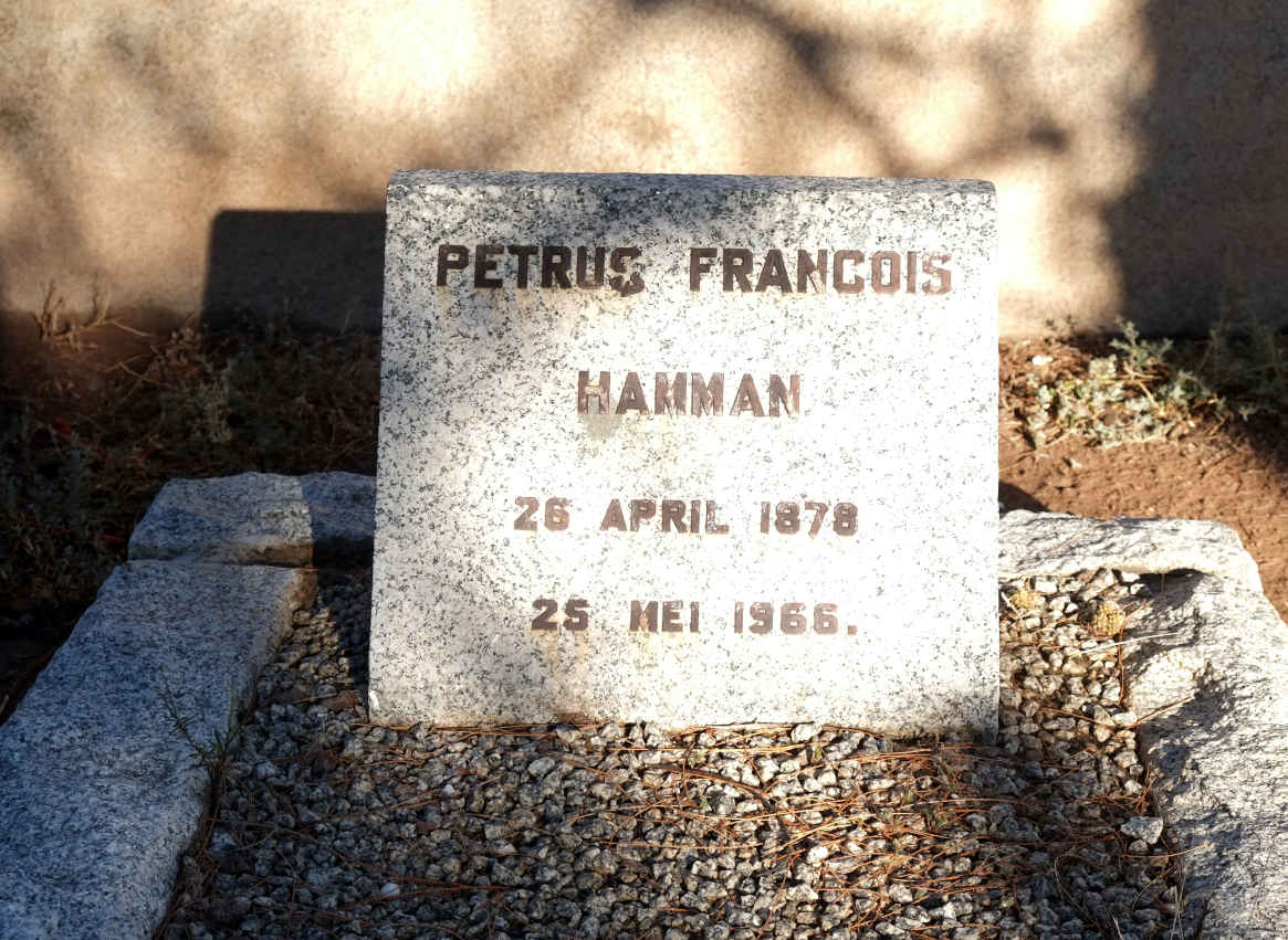 HAMMAN Petrus Francois 1878-1966