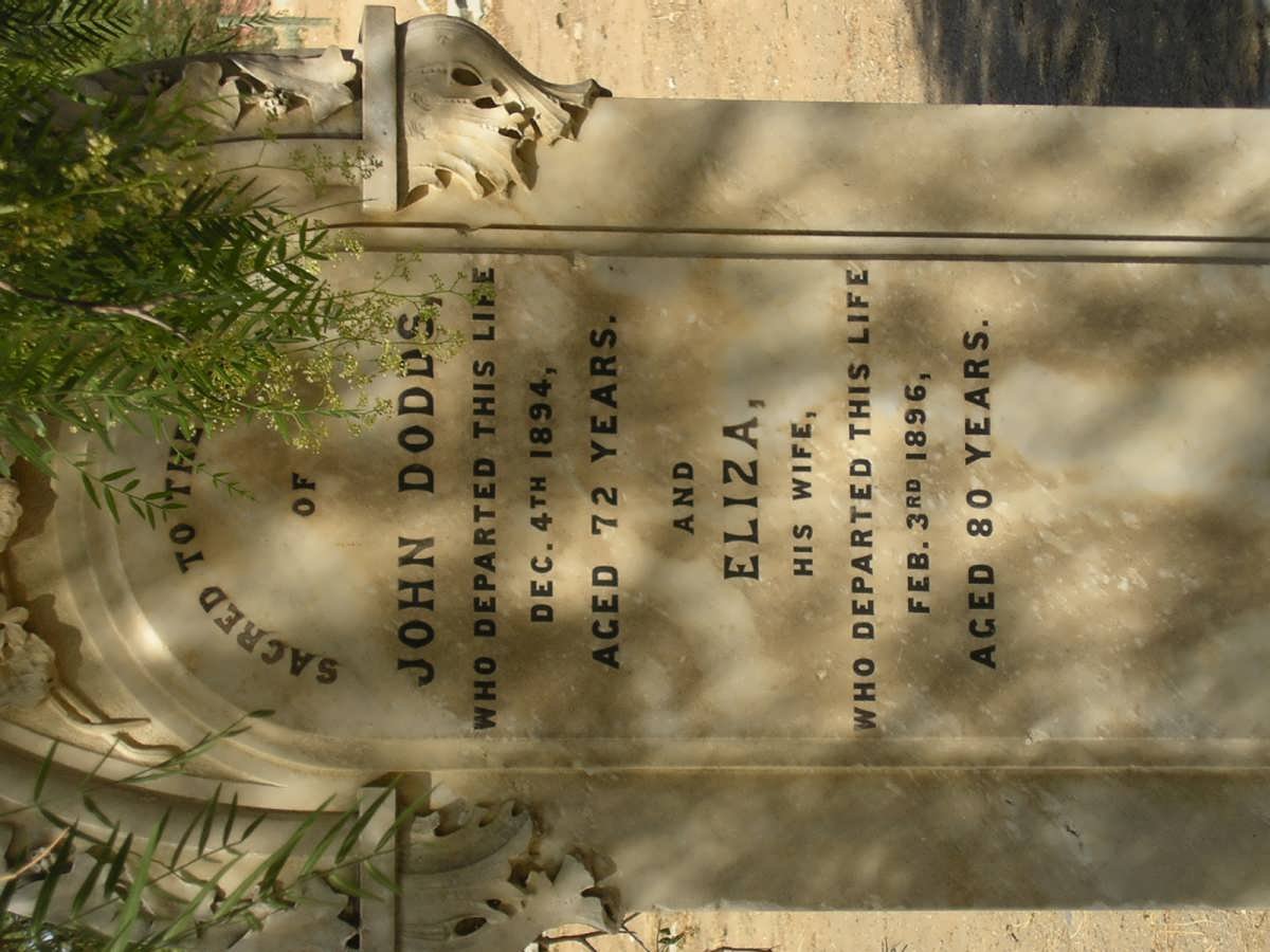 DODDS John -1894 &amp; Eliza -1896