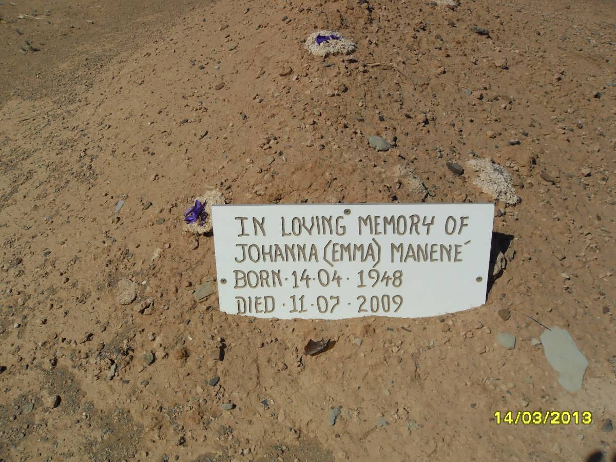 MANENE Johanna 1948-2009