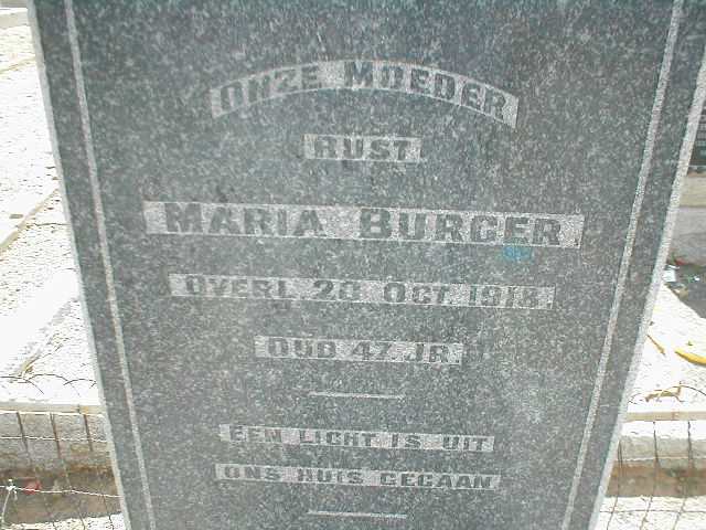 BURGER Maria -1918