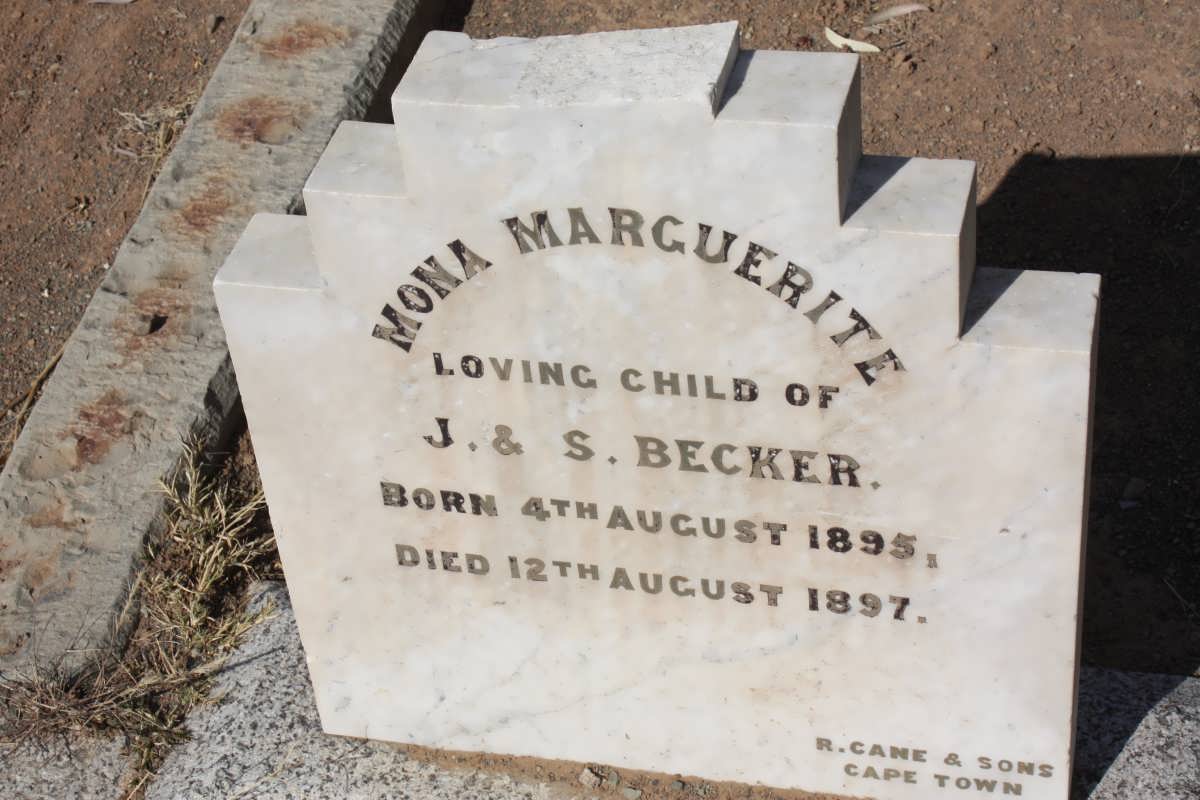 BECKER Mona Marguerite 1895-1897