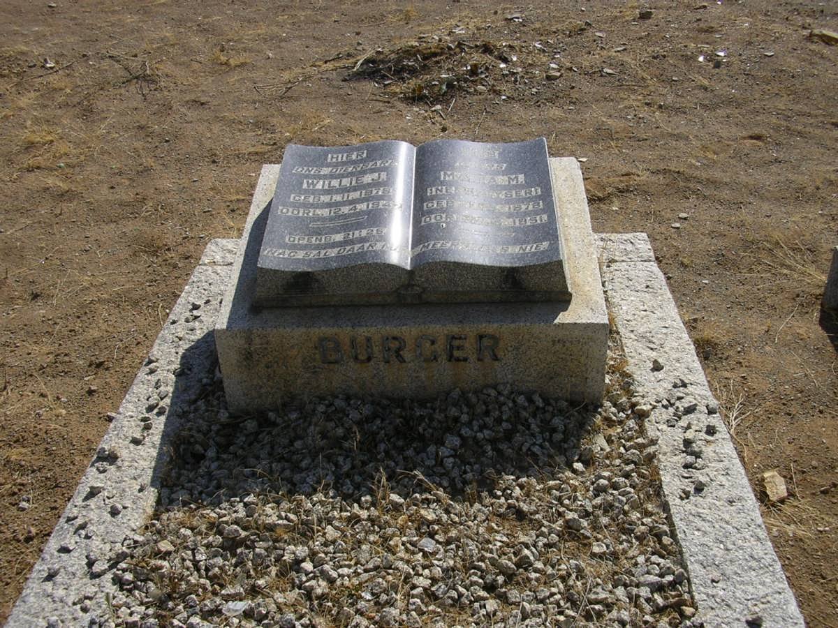 BURGER Willie J. 1878-1947 &amp; Maria M. KEYSER 1878-1951 