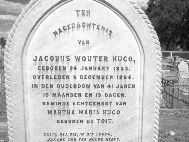 HUGO Jacobus Wouter 1853-1894