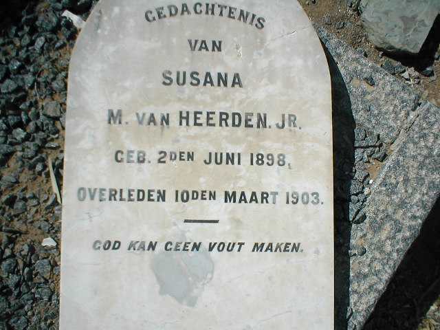 HEERDEN Susana M., van  1898-1903