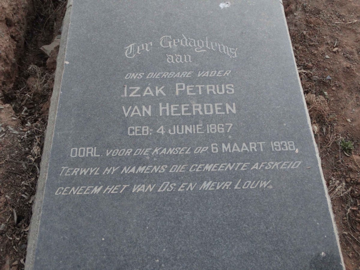 HEERDEN Izak Petrus, van 1867-1938