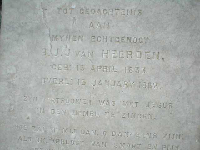 HEERDEN B.J.J., van 1833-1882