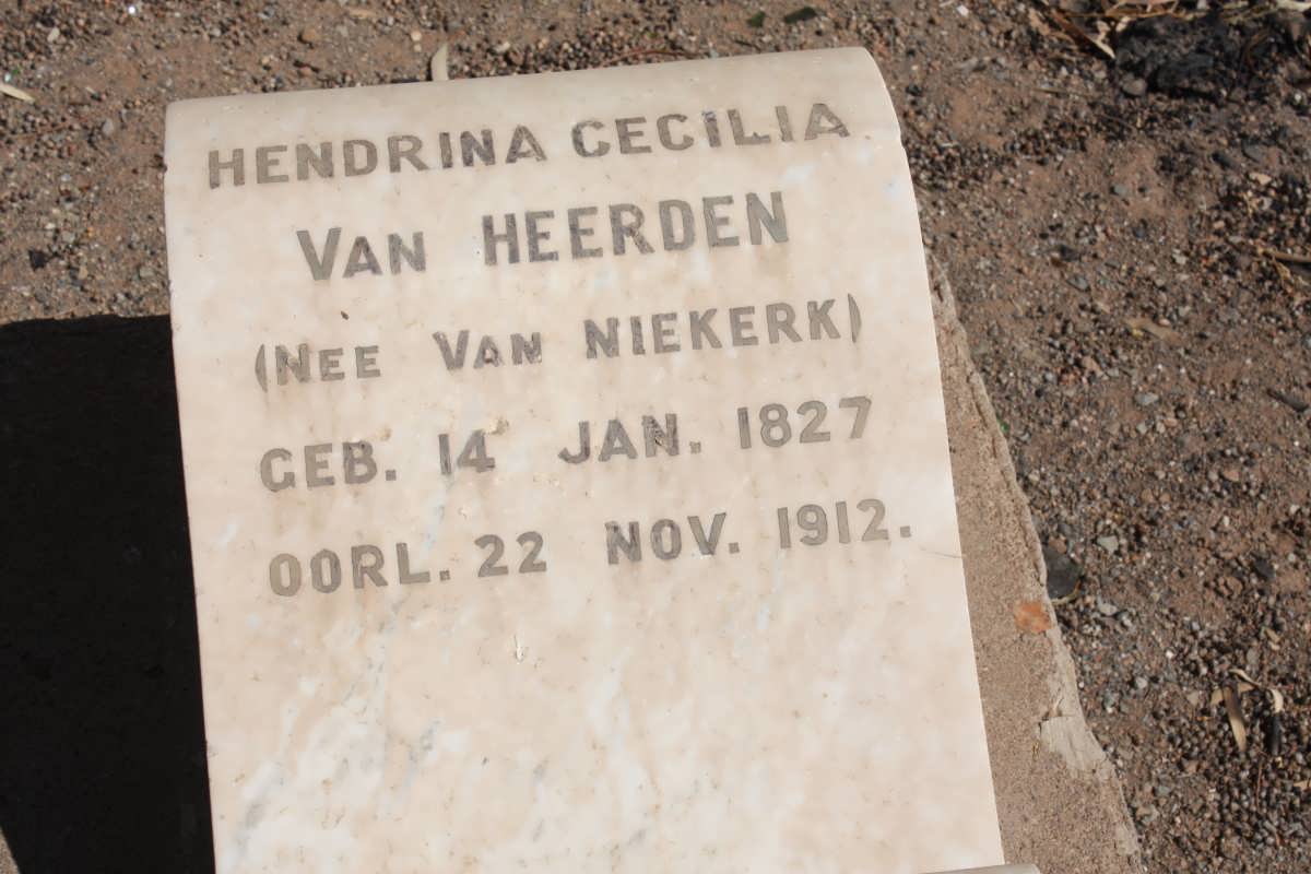 HEERDEN Hendrina Cecilia, van nee VAN NIEKERK 1827-1912