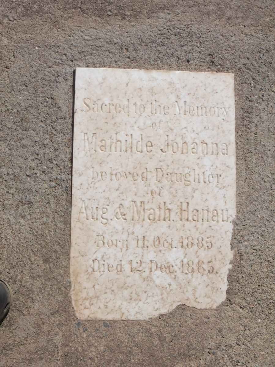 HANAU Mathilde Johanna 1885-1885
