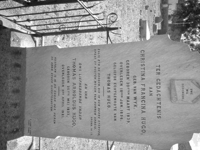 HUGO Thomas Arnoldus 1833-1921 &amp; Christina Francina VAN WYK 1839-1896