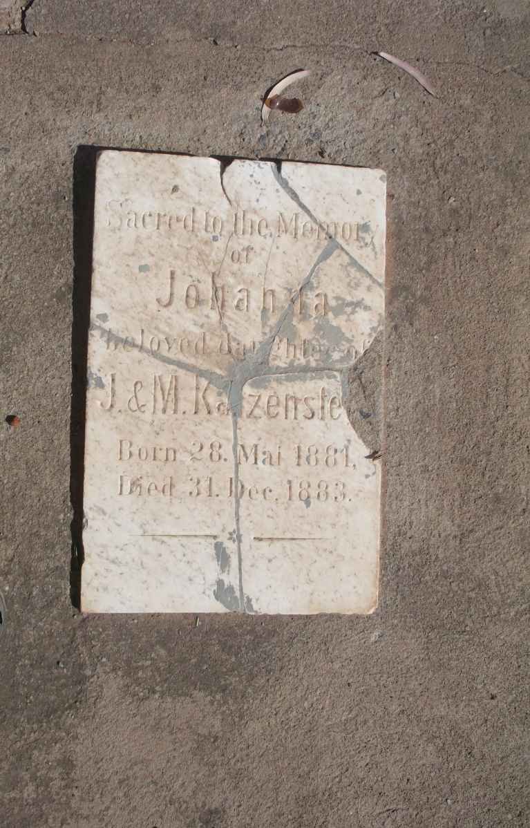 KA?ZENSTE? Johanna 1881-1883