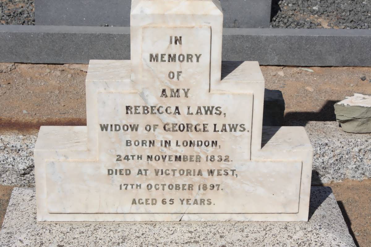 LAWS Amy Rebecca 1832-1897