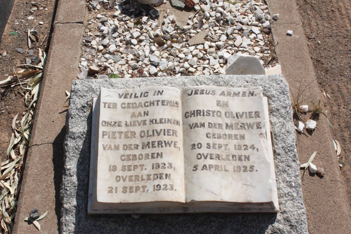 MERWE Pieter Olivier, van der 1923-1923 :: MERWE Christo Olivier, van der 1924-1925