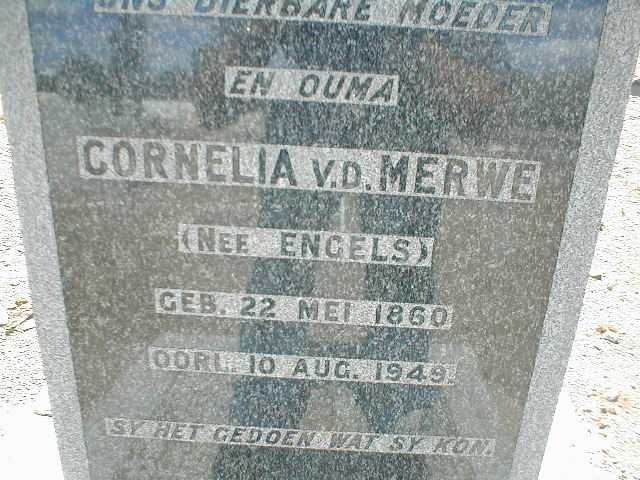 MERWE Cornelia, v.d. nee ENGELS 1860-1949
