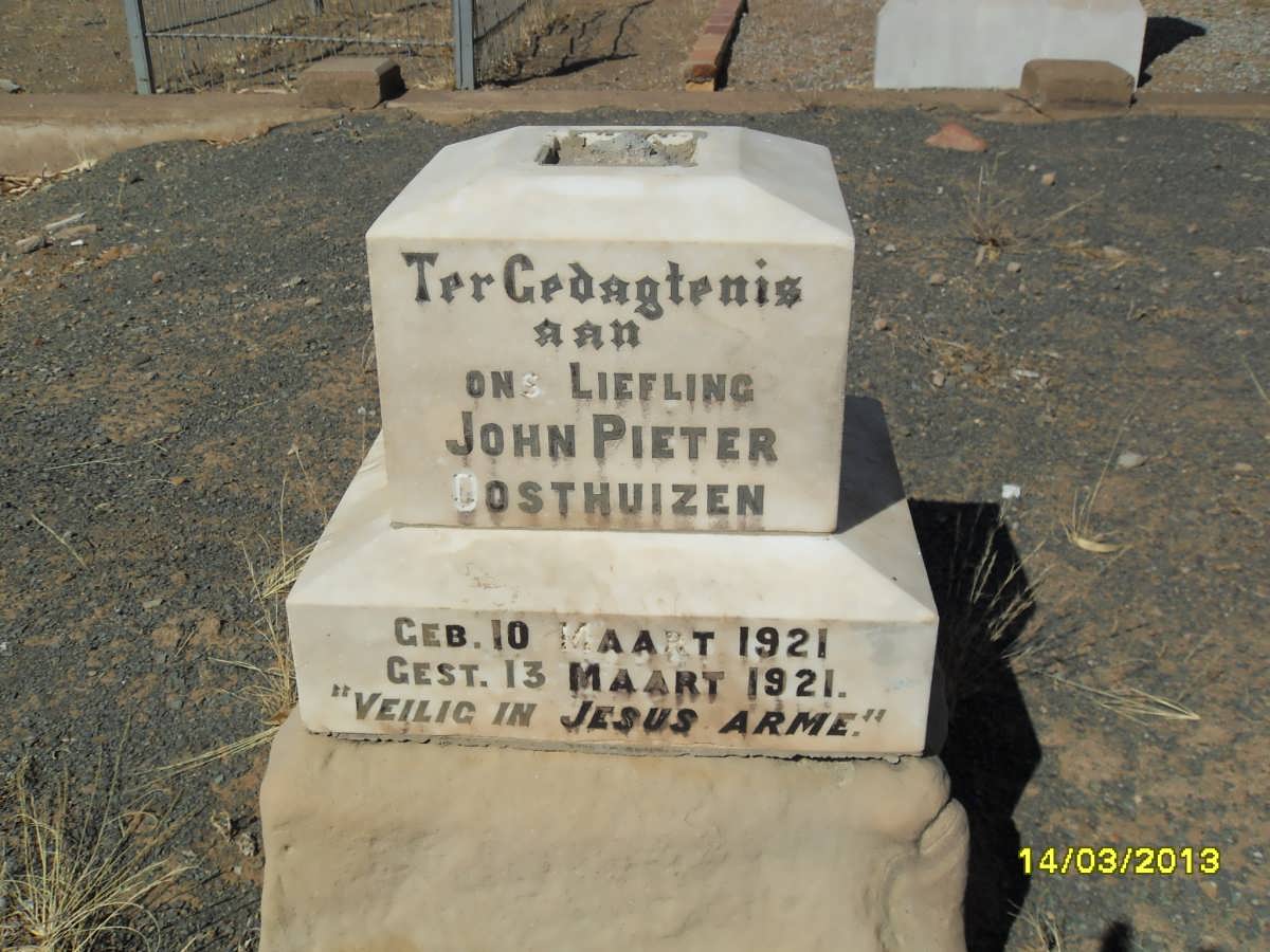 OOSTHUIZEN John Pieter 1921-1921