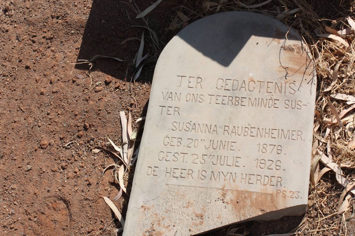 RAUBENHEIMER Susanna 1876-1926
