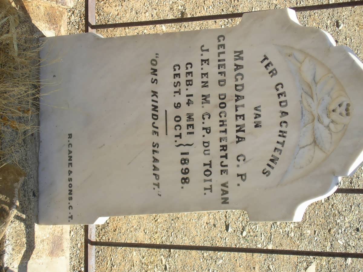 TOIT Magdalena C.P., du 1898-1898