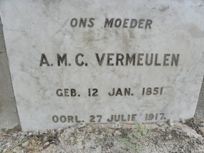 VERMEULEN A.M.C. 1851-1917