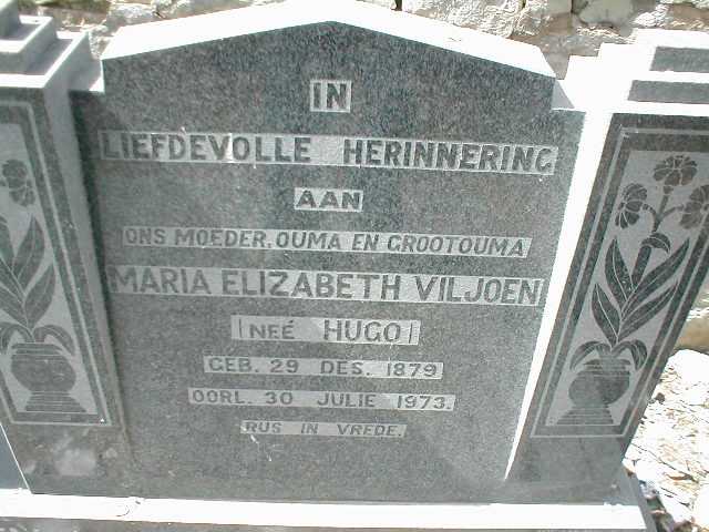 VILJOEN Maria Elizabeth nee HUGO 1879-1973