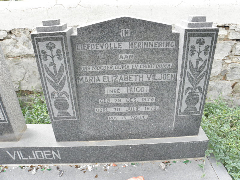 VILJOEN Maria Elizabeth nee HUGO 1879-1973