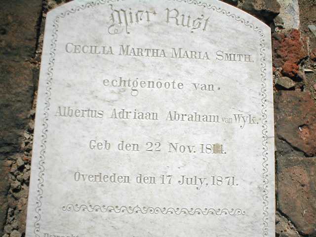 WYK Cecilia Martha Maria, van nee SMITH 1814-1871