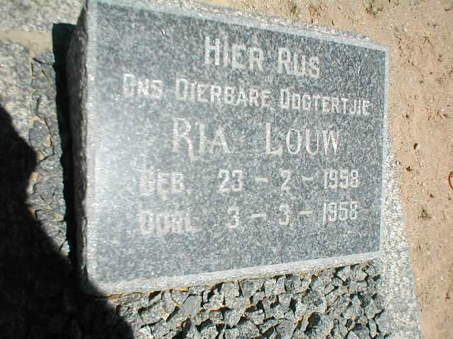 LOUW Ria 1958-1958